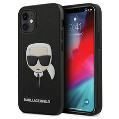 Karl Lagerfeld Saffiano Ikonik Karlin pää iPhone 12 Minille, musta hinta ja tiedot | Puhelimen kuoret ja kotelot | hobbyhall.fi