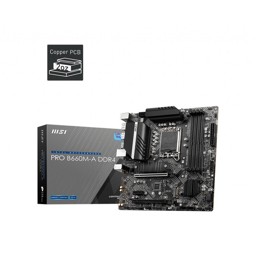 MSI PRO H610M-G DDR4 micro ATX - LGA1700 Socket - H610 hinta ja tiedot | Emolevyt | hobbyhall.fi