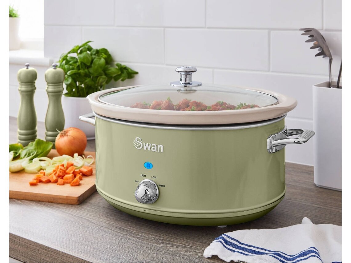 Swan SF17031GN slow cooker 6.5 L 200 W hinta ja tiedot | Höyry- ja monitoimikattilat | hobbyhall.fi