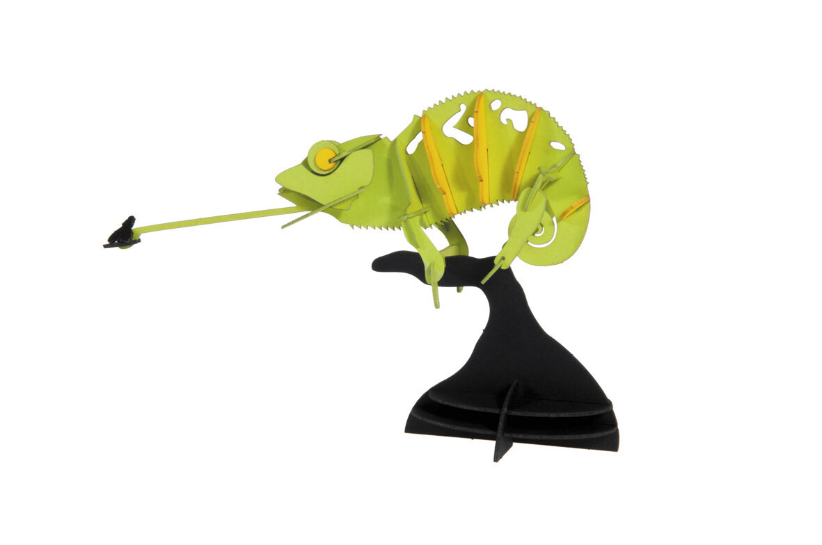 3D-malli Fridolin kameleontti hinta ja tiedot | Palapelit | hobbyhall.fi