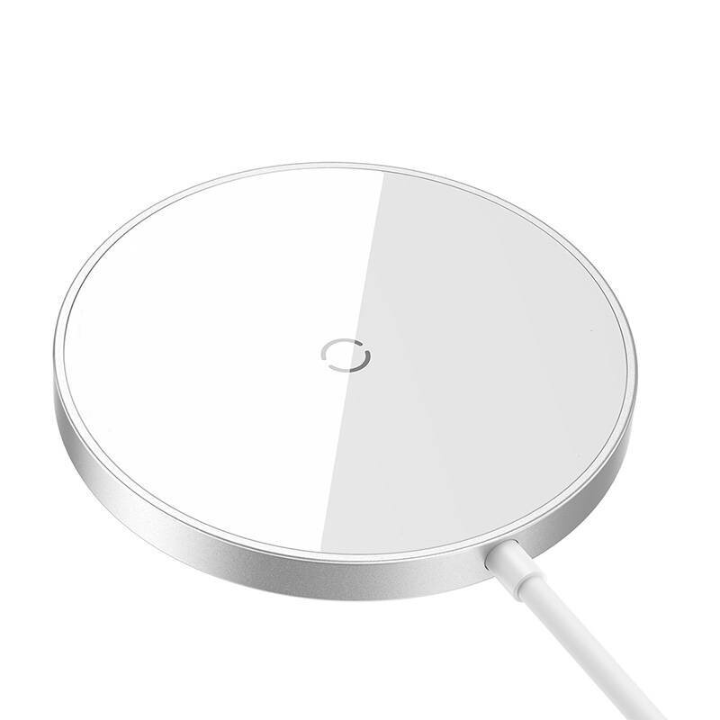 Baseus Simple Mini3 Magnetic Wireless Charger 15W (Silver) hinta ja tiedot | Puhelimen laturit | hobbyhall.fi