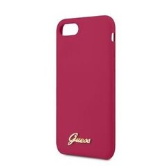 Puhelinkuori Guess iPhone 7/8/ SE 2020 Retro Silicone Cover Burgundy hinta ja tiedot | Puhelimen kuoret ja kotelot | hobbyhall.fi