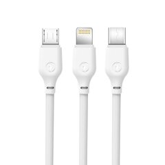 XO 3in1, USB - Lightning + USB-C + microUSB, 1 m hinta ja tiedot | Puhelinkaapelit | hobbyhall.fi