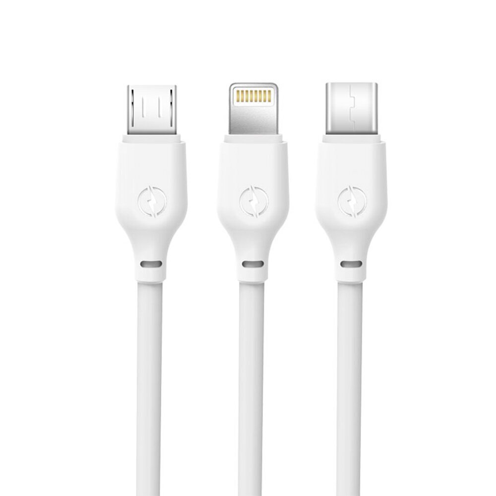 XO 3in1, USB - Lightning + USB-C + microUSB, 1 m hinta ja tiedot | Puhelinkaapelit | hobbyhall.fi