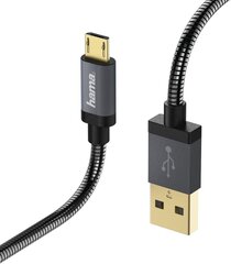 Hama 001736250000, microUSB-USB A, 1,5 m hinta ja tiedot | Puhelinkaapelit | hobbyhall.fi