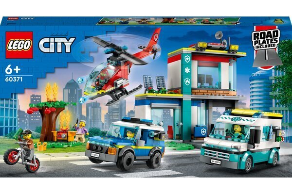 60371 LEGO® City Hälytysajoneuvojen päämaja hinta ja tiedot | LEGOT ja rakennuslelut | hobbyhall.fi