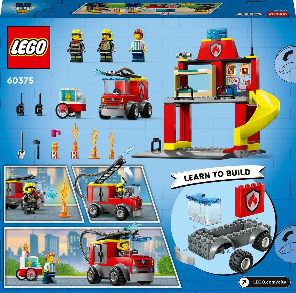 60375 LEGO® City Paloasema ja paloauto hinta ja tiedot | LEGOT ja rakennuslelut | hobbyhall.fi