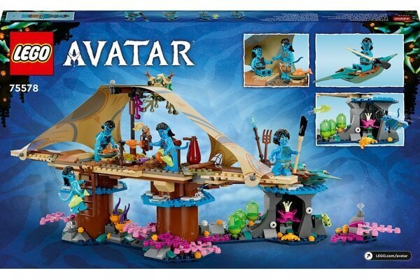 75578 LEGO® Avatar Metkayinan koti riutalla hinta ja tiedot | LEGOT ja rakennuslelut | hobbyhall.fi