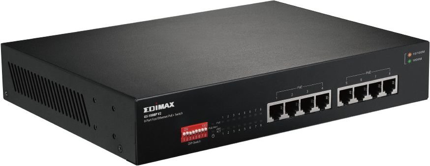 EdiMax GS-1008P V2 hinta ja tiedot | Reitittimet ja modeemit | hobbyhall.fi