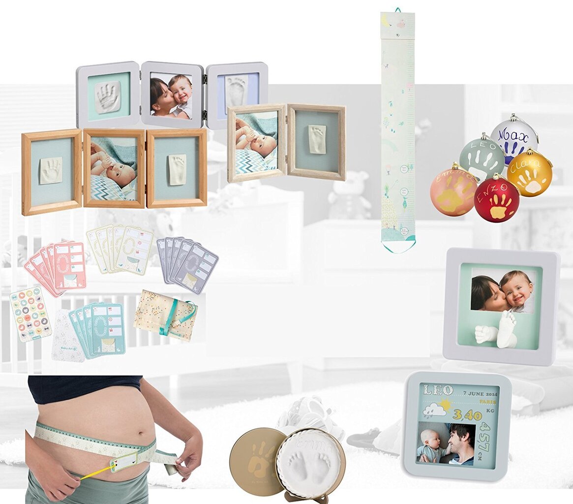 Baby Art -kaksoisprinttikehys My baby Touch -pakkaus vauvan kuvalle sekä jalan- / kädenjäljille hinta ja tiedot | Kipsisetit ja valokuvakehykset | hobbyhall.fi
