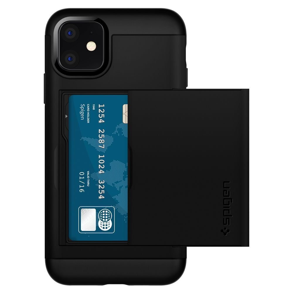 Spigen SPN801BLK, sopii iPhone 11:lle, musta hinta ja tiedot | Puhelimen kuoret ja kotelot | hobbyhall.fi