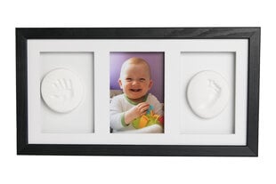 Setti - kolmirunkoinen savinen Baby HandPrint musta hinta ja tiedot | Kipsisetit ja valokuvakehykset | hobbyhall.fi
