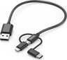 Hama, USB-A - Lightning, 0,2 m hinta ja tiedot | Puhelinkaapelit | hobbyhall.fi