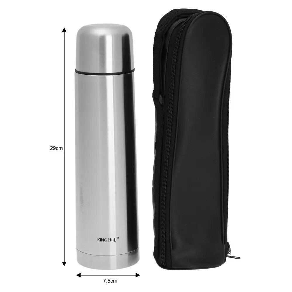 KingHoff KH-4053 termospullo, 750ml, harmaa hinta ja tiedot | Termoskannut ja termosmukit | hobbyhall.fi