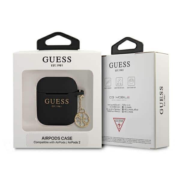 Kuulokkeet Guess 4G Charm silikoni 1/2 musta hinta ja tiedot | Kuulokkeiden tarvikkeet | hobbyhall.fi