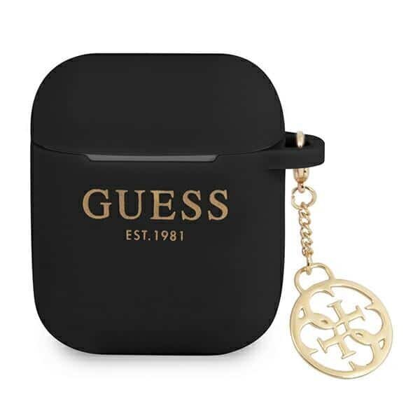 Kuulokkeet Guess 4G Charm silikoni 1/2 musta hinta ja tiedot | Kuulokkeiden tarvikkeet | hobbyhall.fi