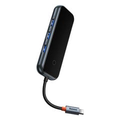 Baseus AcmeJoy HUB 4-Port USB-C to 1xUSB-C / 4xUSB3.0, tummanharmaa hinta ja tiedot | Baseus Tietokoneiden lisävarusteet | hobbyhall.fi