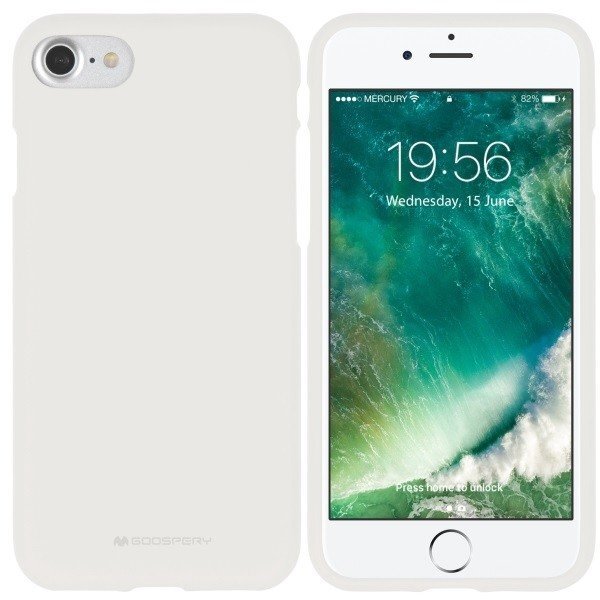 Mercury SOFT takakuori Apple iPhone X:lle, valkoinen hinta ja tiedot | Puhelimen kuoret ja kotelot | hobbyhall.fi