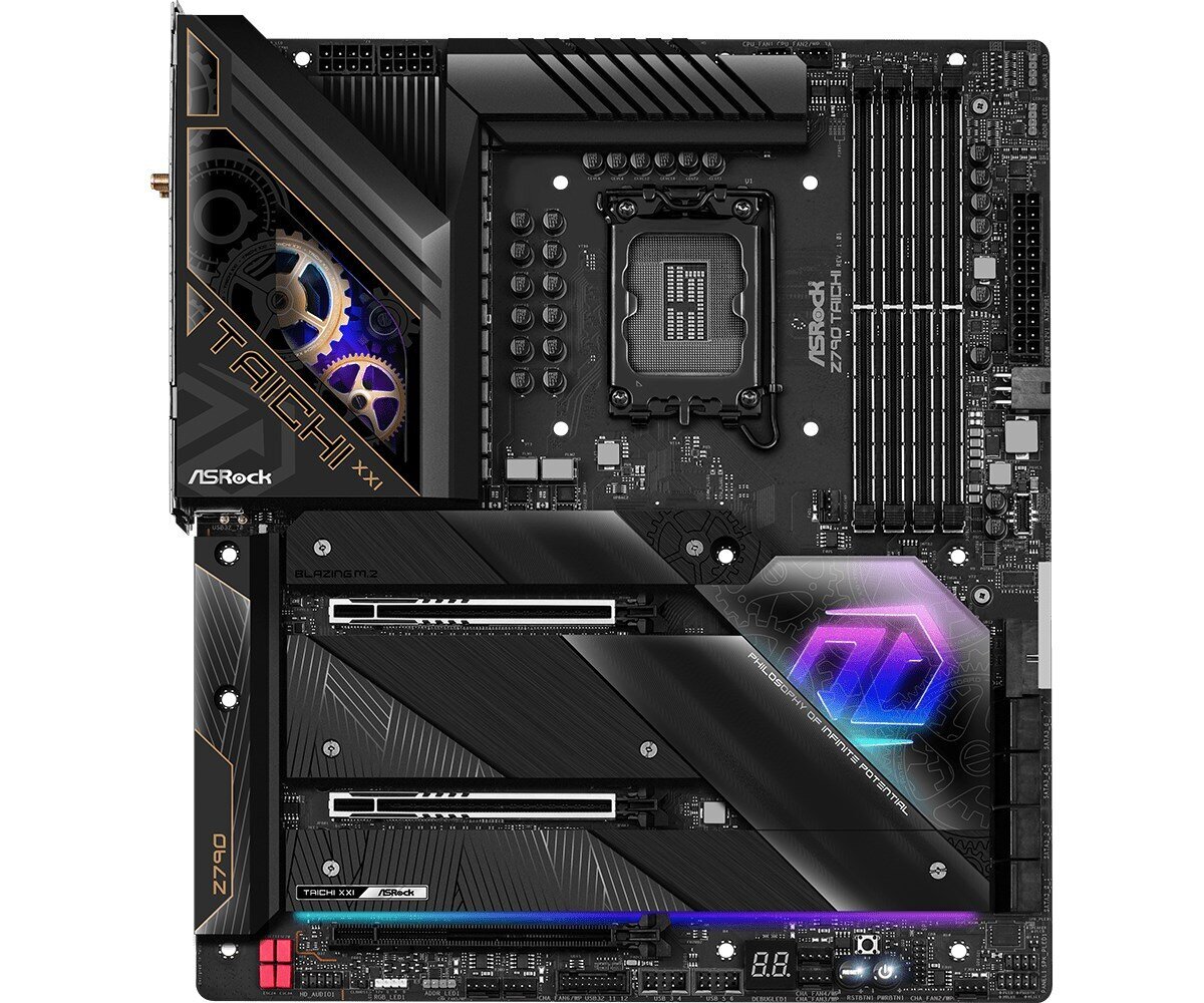 ASRock Z790 Taichi, E-ATX, LGA1700, DDR5, WiFi hinta ja tiedot | Emolevyt | hobbyhall.fi