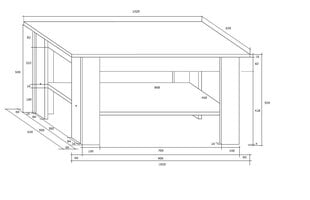 Elaiza-sohvapöytä, 102 x 62 x 52 cm, valkoinen hinta ja tiedot | Sohvapöydät | hobbyhall.fi