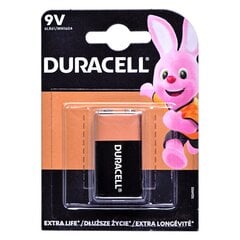 Duracell 9V alkaliparisto (6F22) 1 kpl. hinta ja tiedot | Paristot | hobbyhall.fi