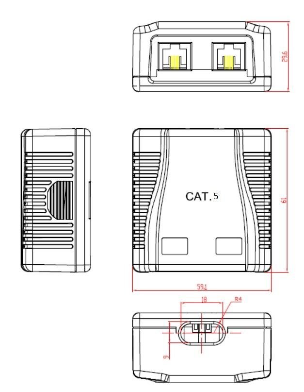 Gembird NCAC-2U5E-01 hinta ja tiedot | Adapterit | hobbyhall.fi