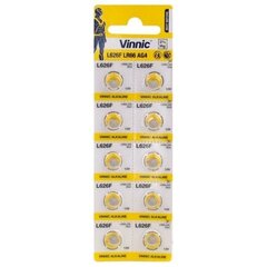 Vinnic L626F / LR66 / AG4 1,5 V alkaliparistot, 10 kpl. hinta ja tiedot | Paristot | hobbyhall.fi