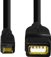 Hama 001738920000, USB - mikro-USB, 0,15 metriä hinta ja tiedot | Puhelinkaapelit | hobbyhall.fi