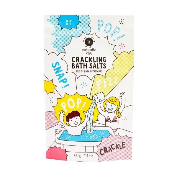 Nailmatic Kids Blue Crackling -kylpysuola lapsille, poksahteleva, 60 g hinta ja tiedot | Lasten ja äitiysajan kosmetiikka | hobbyhall.fi