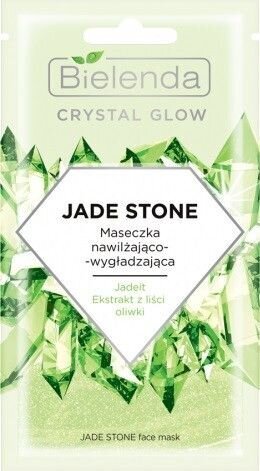 Lehti-kasvonaamio Bielenda Crystal Glow Jade Stone 8 g hinta ja tiedot | Kasvonaamiot ja silmänalusaamiot | hobbyhall.fi