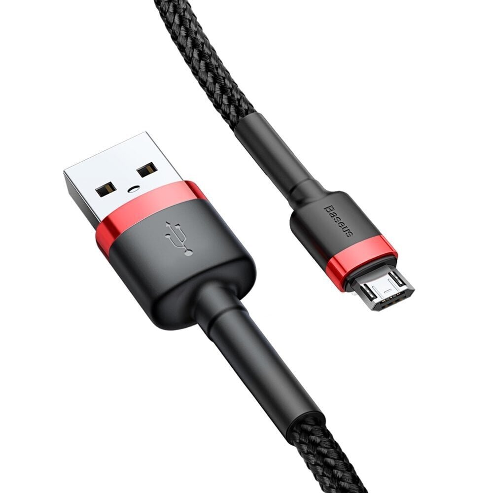 Baseus Cafule -kaapeli, Micro USB, 1.5 A, 2 m, punainen / musta hinta ja tiedot | Puhelinkaapelit | hobbyhall.fi