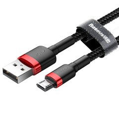 Baseus Cafule -kaapeli, Micro USB, 1.5 A, 2 m, punainen / musta hinta ja tiedot | Puhelinkaapelit | hobbyhall.fi