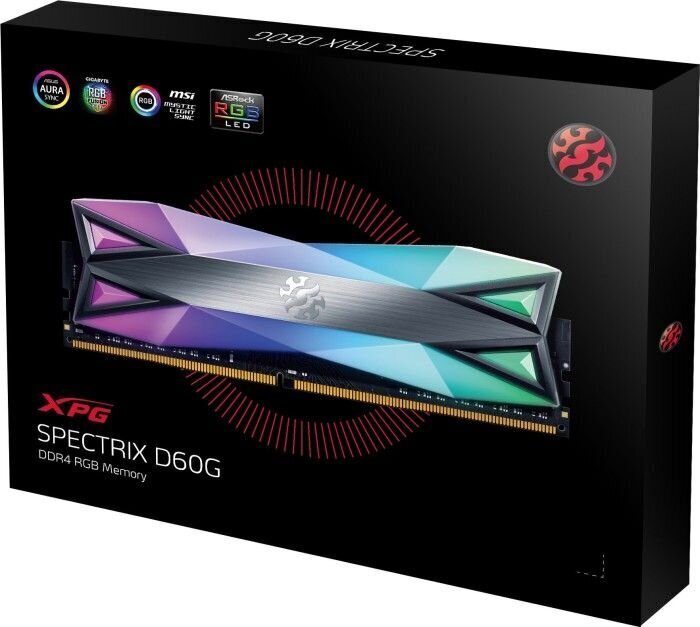 Adata XPG SPECTRIX D60G, 16GB (8GBx2), DDR4, 3200MHz (AX4U320088G16A-DT60) hinta ja tiedot | Muisti (RAM) | hobbyhall.fi
