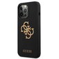 Guess GUHCP13XLS4GGBK iPhone 13 Pro Max 6.7 "black / black hard Silicone 4G Logo hinta ja tiedot | Puhelimen kuoret ja kotelot | hobbyhall.fi