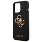 Guess GUHCP13XLS4GGBK iPhone 13 Pro Max 6.7 "black / black hard Silicone 4G Logo hinta ja tiedot | Puhelimen kuoret ja kotelot | hobbyhall.fi