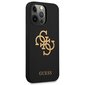 Guess GUHCP13XLS4GGBK iPhone 13 Pro Max 6.7 "black / black hard Silicone 4G Logo hinta ja tiedot | Puhelimen kuoret ja kotelot | hobbyhall.fi