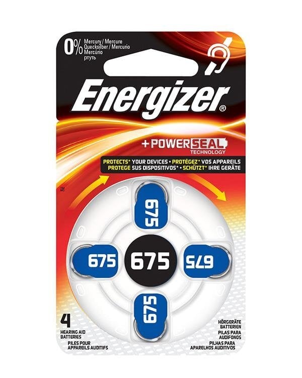 Energizer paristot, 675, 4 kpl hinta ja tiedot | Paristot | hobbyhall.fi