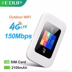 EDUP D523 4G LTE kannettava modeemi Wi-Fi Hotspot 2100 mAh hinta ja tiedot | Langattomat tukiasemat | hobbyhall.fi