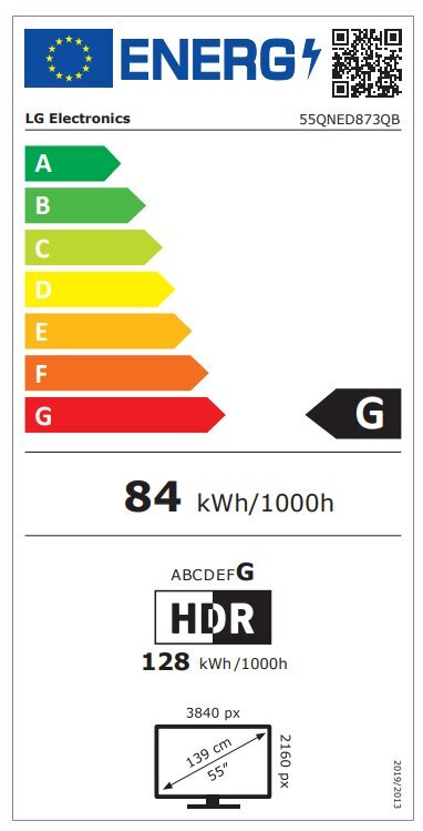 LG 55" QNED Mini LED 4K Smart TV 55QNED873QB hinta ja tiedot | Televisiot | hobbyhall.fi