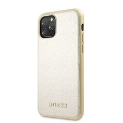 Takakuoret Guess Apple iPhone 11 Pro Iridescent PU Leather Hard Case Gold hinta ja tiedot | Puhelimen kuoret ja kotelot | hobbyhall.fi