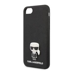 Puhelimenkuori Karl Lagerfeld Saffiano Iconic Cover iPhone 7/8/SE, musta hinta ja tiedot | Puhelimen kuoret ja kotelot | hobbyhall.fi