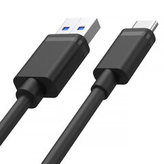 Unitek Y-C480BK, USB-A / USB-C, 25 cm hinta ja tiedot | Kaapelit ja adapterit | hobbyhall.fi