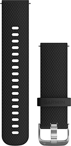 Garmin Quick Release 20mm, musta/hopea hinta ja tiedot | Älykellojen ja aktiivisuusrannekkeiden lisätarvikkeet | hobbyhall.fi