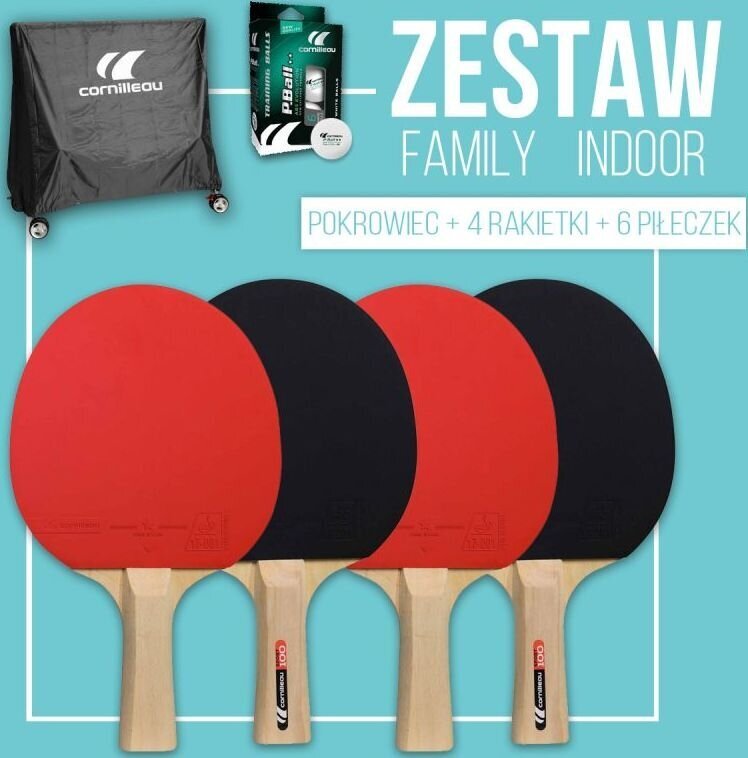 Pöytätennissetti Cornilleau Family Pack Indoor hinta ja tiedot | Pingismailat | hobbyhall.fi