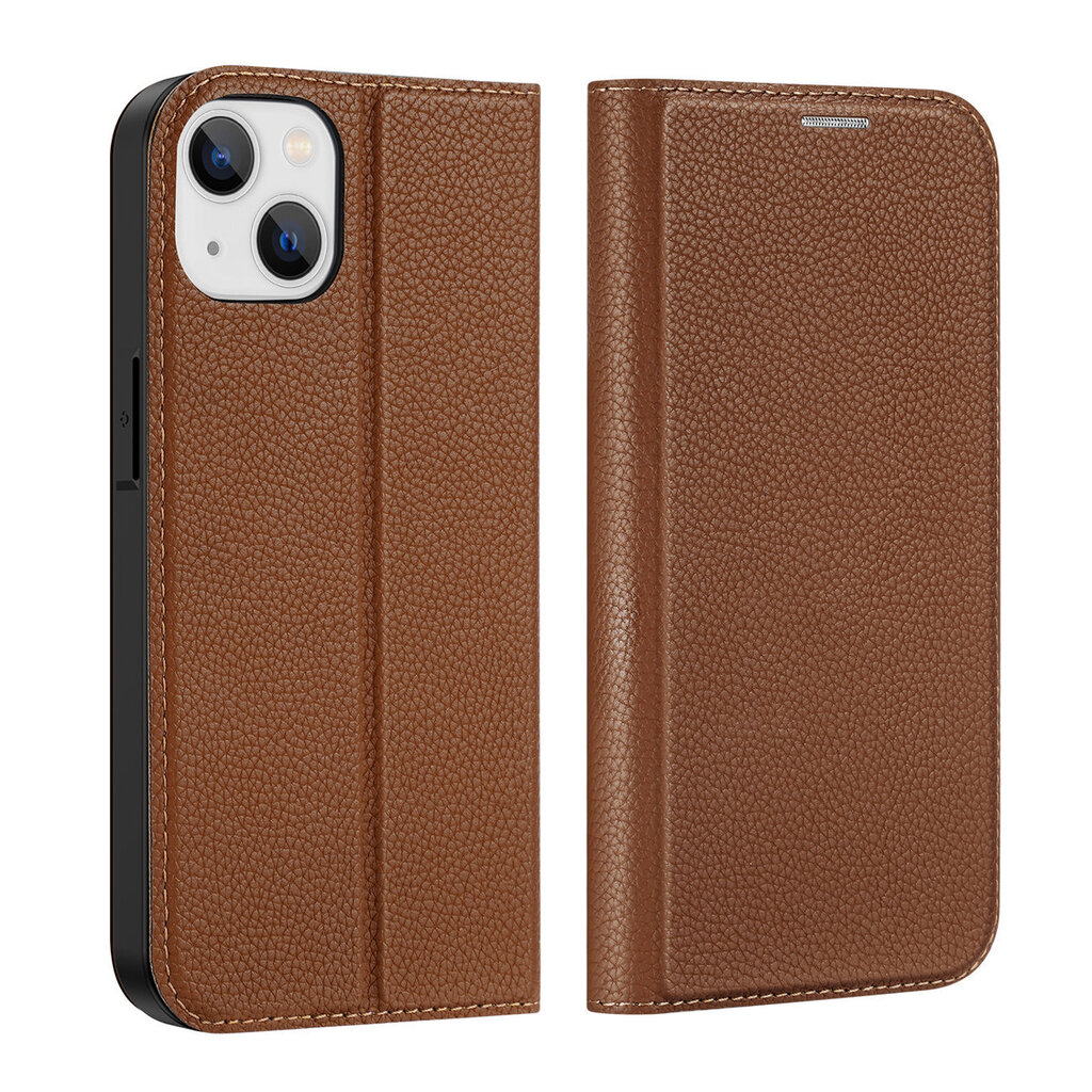 Dux Ducis Skin X2 iPhone 14 with magnetic flap ruskea puhelinkotelo hinta ja tiedot | Puhelimen kuoret ja kotelot | hobbyhall.fi