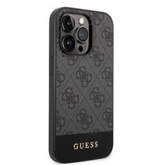 Guess 4G Stripe Case for iPhone 14 Pro Max, harmaa puhelinkotelo hinta ja tiedot | Puhelimen kuoret ja kotelot | hobbyhall.fi