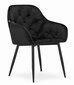 Forio tuoli - Black Velvet / mustat jalat x2 hinta ja tiedot | Ruokapöydän tuolit | hobbyhall.fi