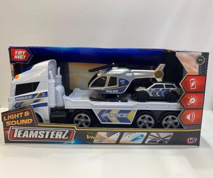 Teamsterz poliisiauto ja helikopteri Transporter hinta ja tiedot | Poikien lelut | hobbyhall.fi