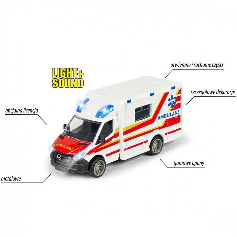 Ambulanssi 12,5cm hinta ja tiedot | Poikien lelut | hobbyhall.fi