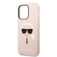 Karl Lagerfeld Liquid Silicone Karl Head Case for iPhone 14 Pro Pink hinta ja tiedot | Puhelimen kuoret ja kotelot | hobbyhall.fi